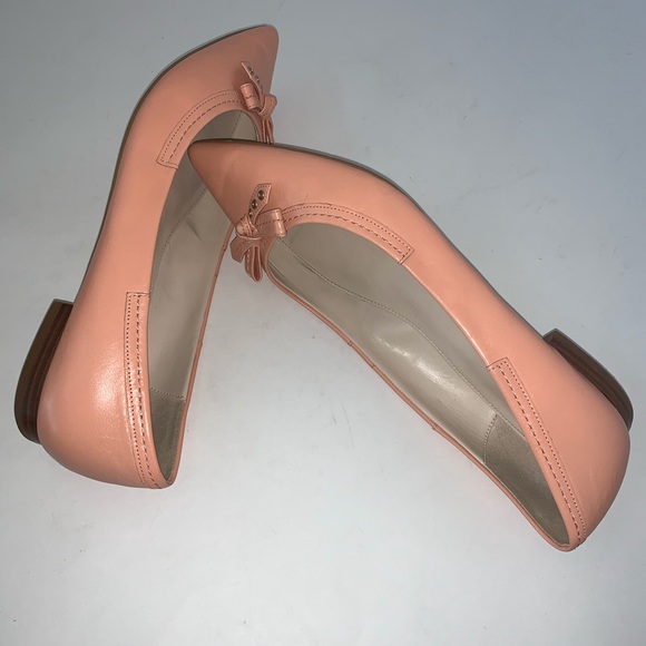 Cole Haan Pink Leather Pointy Toe Ballet Flats 8 - Picture 9 of 12